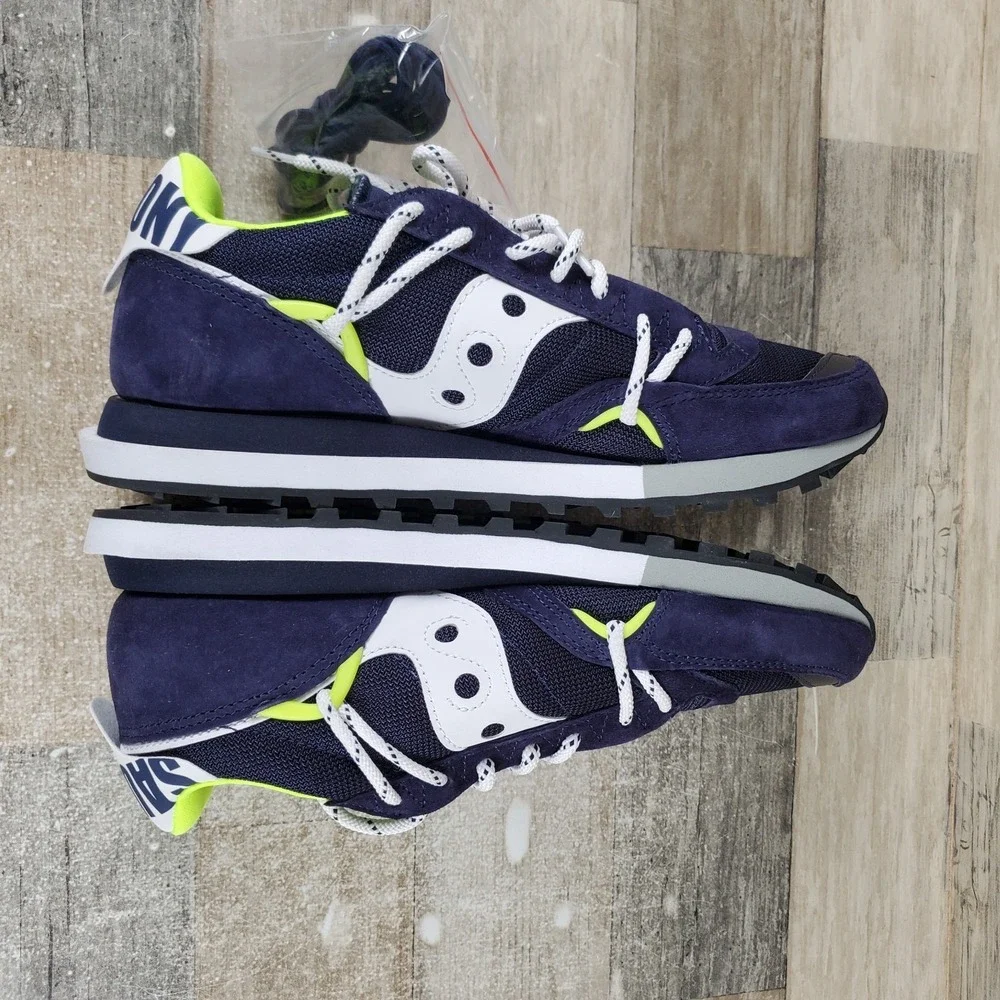 Saucony Jazz DST Mens Shoes Sz‎ 8 Womens 9 Running Athletic Navy Silver